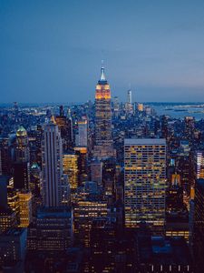 Preview wallpaper city, aerial view, metropolis, buildings, architecture, urban, new york