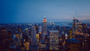 Preview wallpaper city, aerial view, metropolis, buildings, architecture, urban, new york