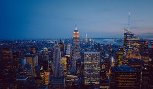 Preview wallpaper city, aerial view, metropolis, buildings, architecture, urban, new york