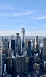 Preview wallpaper city, aerial view, metropolis, buildings, cityscape, new york