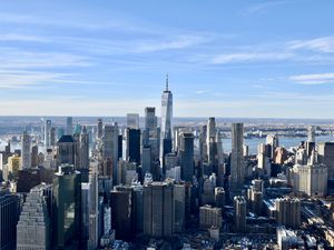 Preview wallpaper city, aerial view, metropolis, buildings, cityscape, new york