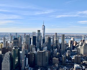 Preview wallpaper city, aerial view, metropolis, buildings, cityscape, new york