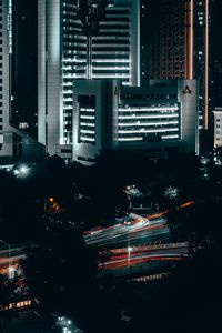 Preview wallpaper city, aerial view, night, buildings, lights