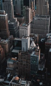 Preview wallpaper city, aerial view, street, roofs, architecture