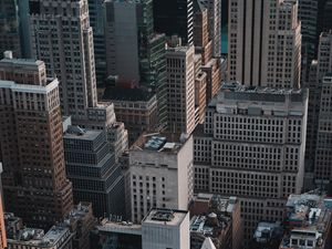 Preview wallpaper city, aerial view, street, roofs, architecture