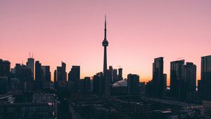 Preview wallpaper city, aerial view, twilight, architecture, dark