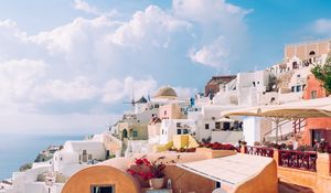 Preview wallpaper city, architecture, buildings, oia, greece
