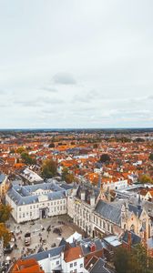 Preview wallpaper city, architecture, buildings, roofs, bruges, belgium