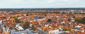 Preview wallpaper city, architecture, buildings, roofs, bruges, belgium