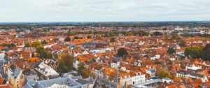 Preview wallpaper city, architecture, buildings, roofs, bruges, belgium