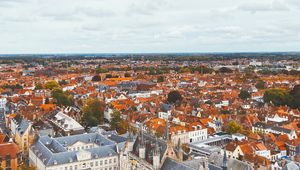 Preview wallpaper city, architecture, buildings, roofs, bruges, belgium