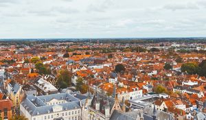 Preview wallpaper city, architecture, buildings, roofs, bruges, belgium