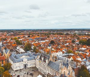 Preview wallpaper city, architecture, buildings, roofs, bruges, belgium