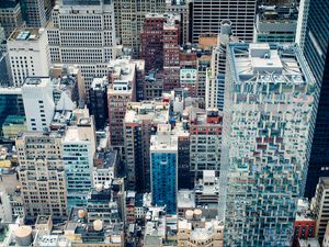 Preview wallpaper city, architecture, buildings, roofs, skyscrapers