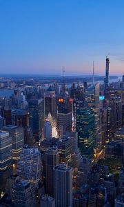 Preview wallpaper city, architecture, buildings, evening