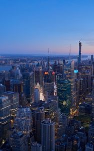 Preview wallpaper city, architecture, buildings, evening