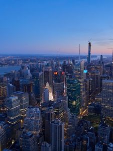 Preview wallpaper city, architecture, buildings, evening