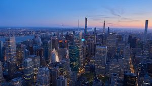 Preview wallpaper city, architecture, buildings, evening