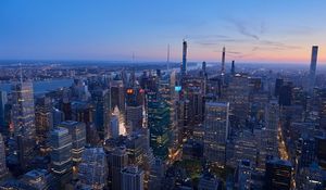 Preview wallpaper city, architecture, buildings, evening