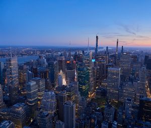 Preview wallpaper city, architecture, buildings, evening