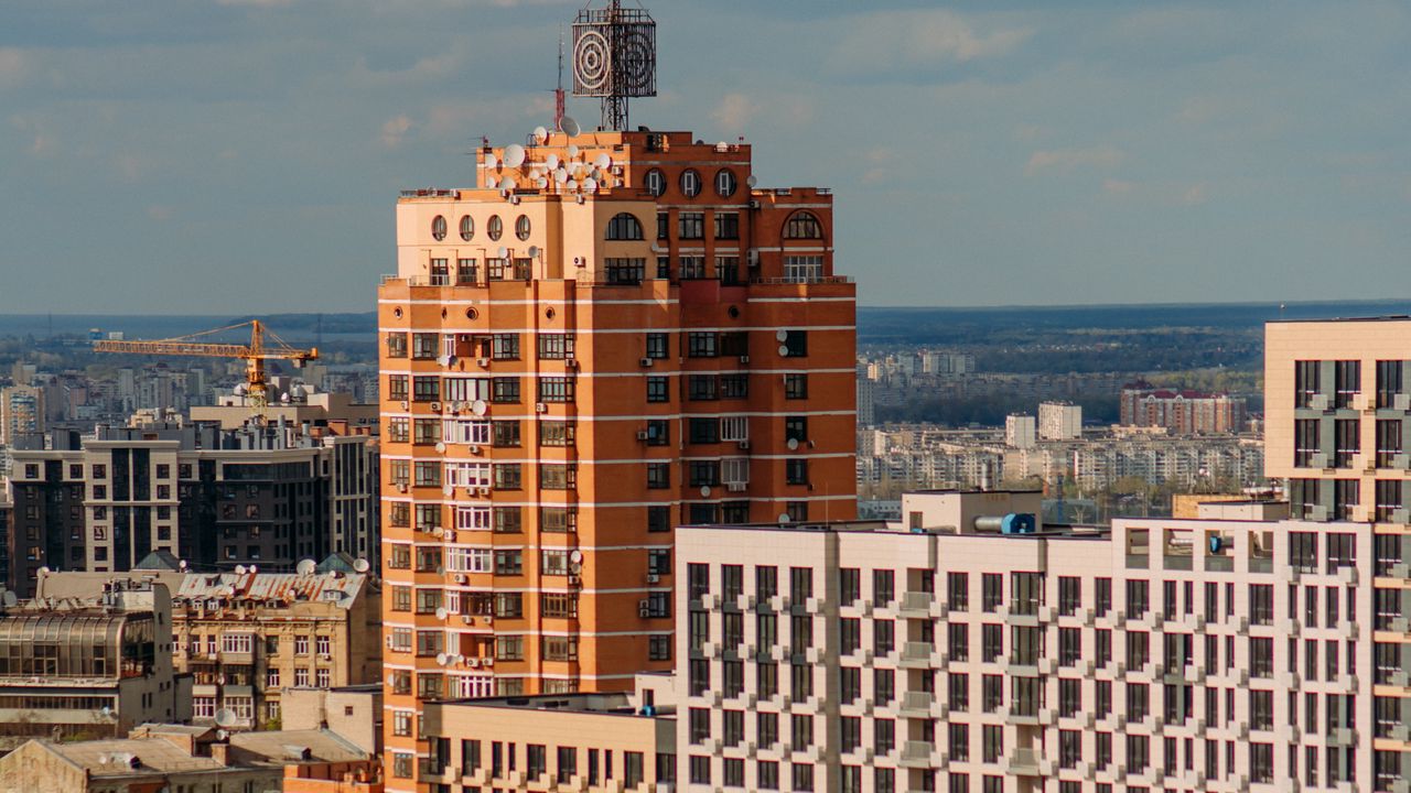 Wallpaper city, architecture, buildings, aerial view