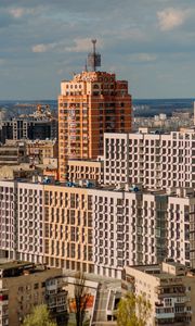 Preview wallpaper city, architecture, buildings, aerial view