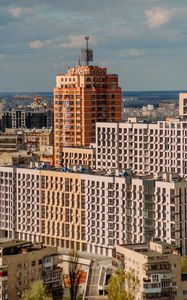 Preview wallpaper city, architecture, buildings, aerial view