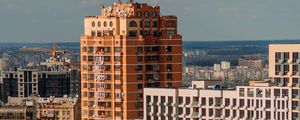 Preview wallpaper city, architecture, buildings, aerial view