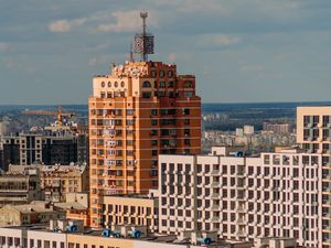 Preview wallpaper city, architecture, buildings, aerial view
