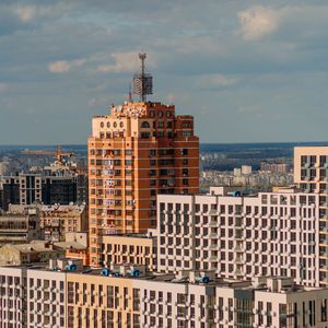 Preview wallpaper city, architecture, buildings, aerial view