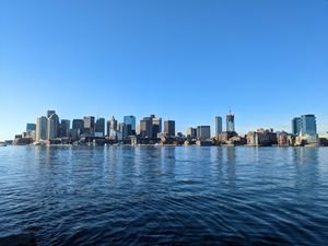 Preview wallpaper city, architecture, buildings, water, waves