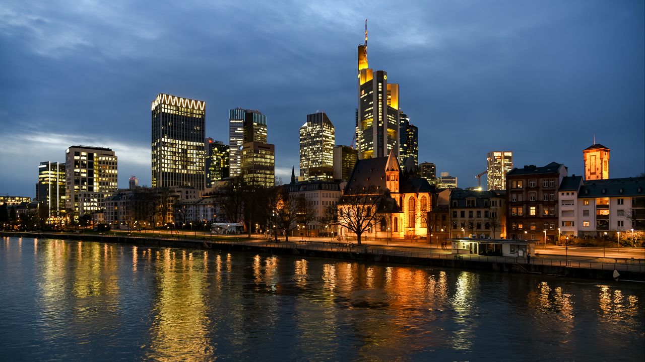 Wallpaper city, architecture, lights, twilight
