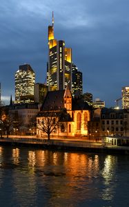 Preview wallpaper city, architecture, lights, twilight