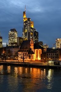 Preview wallpaper city, architecture, lights, twilight