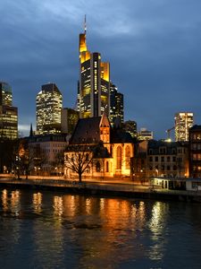 Preview wallpaper city, architecture, lights, twilight