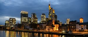 Preview wallpaper city, architecture, lights, twilight