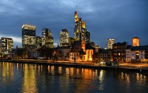 Preview wallpaper city, architecture, lights, twilight