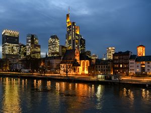 Preview wallpaper city, architecture, lights, twilight