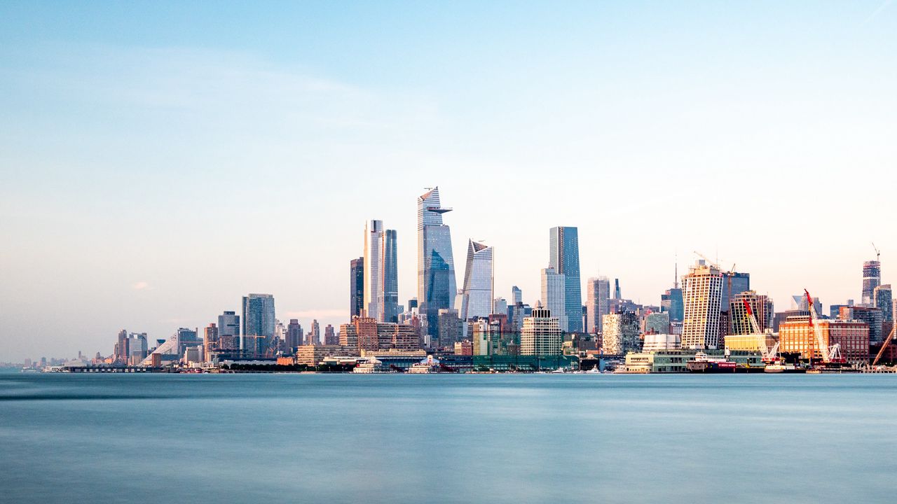 Wallpaper city, architecture, skyscrapers, buildings, water