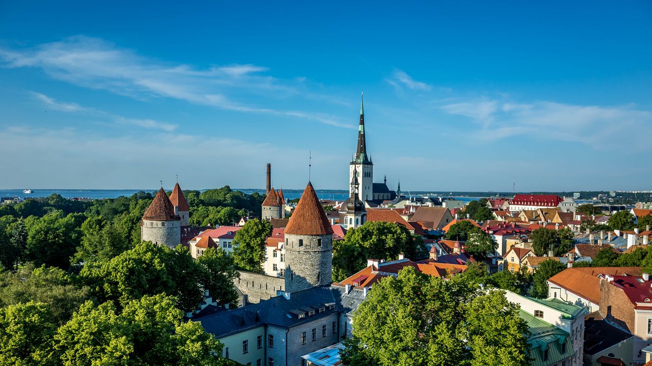 Wallpaper city, architecture, tower, old, tallinn, estonia