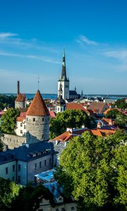 Preview wallpaper city, architecture, tower, old, tallinn, estonia