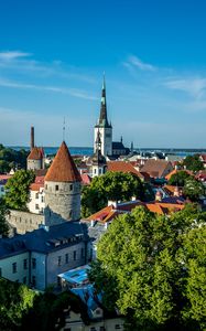 Preview wallpaper city, architecture, tower, old, tallinn, estonia