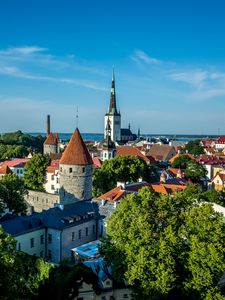 Preview wallpaper city, architecture, tower, old, tallinn, estonia