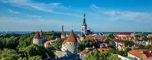 Preview wallpaper city, architecture, tower, old, tallinn, estonia