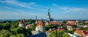 Preview wallpaper city, architecture, tower, old, tallinn, estonia