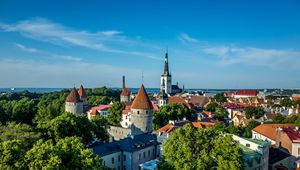 Preview wallpaper city, architecture, tower, old, tallinn, estonia