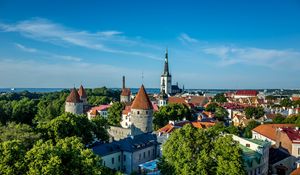 Preview wallpaper city, architecture, tower, old, tallinn, estonia