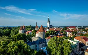 Preview wallpaper city, architecture, tower, old, tallinn, estonia