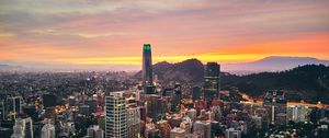 Preview wallpaper city, architecture, tower, buildings, evening