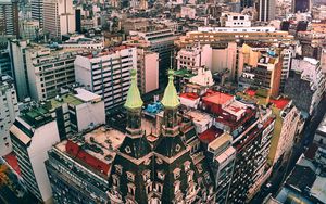 Preview wallpaper city, architecture, tower, buildings, road